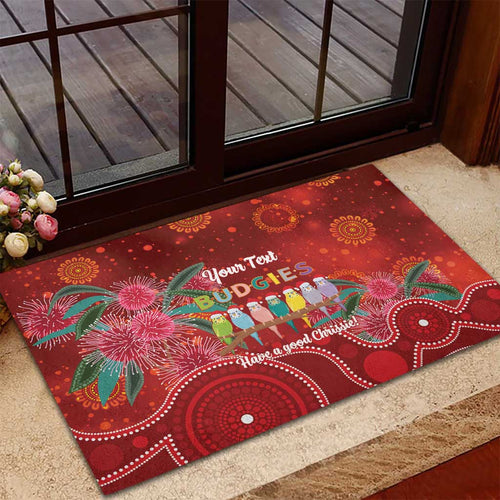 Australia Budgerigar Christmas Personalised Rubber Doormat Budgies Hakea Have A Good Chrissie - Aussie Hoodie