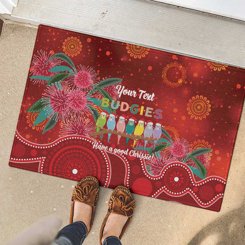 Australia Budgerigar Christmas Personalised Rubber Doormat Budgies Hakea Have A Good Chrissie - Aussie Hoodie