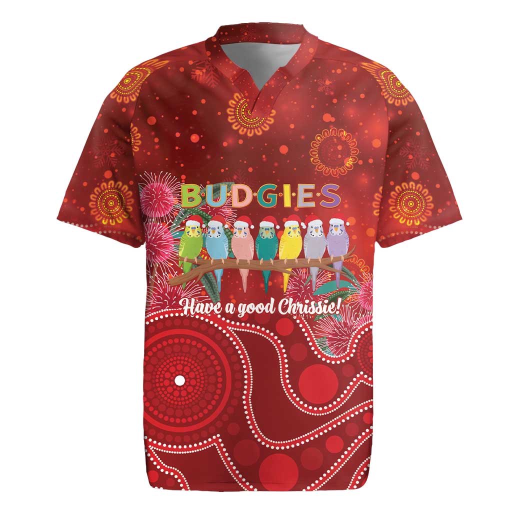 Australia Budgerigar Christmas Personalised Rugby Jersey Budgies Hakea Have A Good Chrissie - Aussie Hoodie