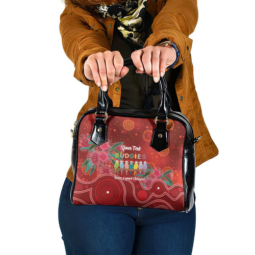 Australia Budgerigar Christmas Personalised Shoulder Handbag Budgies Hakea Have A Good Chrissie - Aussie Hoodie