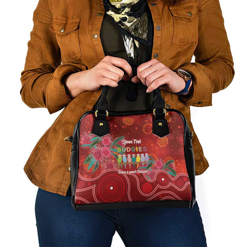Australia Budgerigar Christmas Personalised Shoulder Handbag Budgies Hakea Have A Good Chrissie - Aussie Hoodie