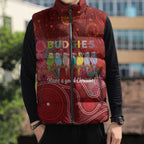 Australia Budgerigar Christmas Personalised Sleeveless Puffer Jacket Budgies Hakea Have A Good Chrissie - Aussie Hoodie