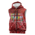 Australia Budgerigar Christmas Personalised Sleeveless Zip Hoodie Budgies Hakea Have A Good Chrissie LT14