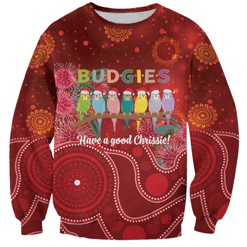 Australia Budgerigar Christmas Personalised Sweatshirt Budgies Hakea Have A Good Chrissie - Aussie Hoodie