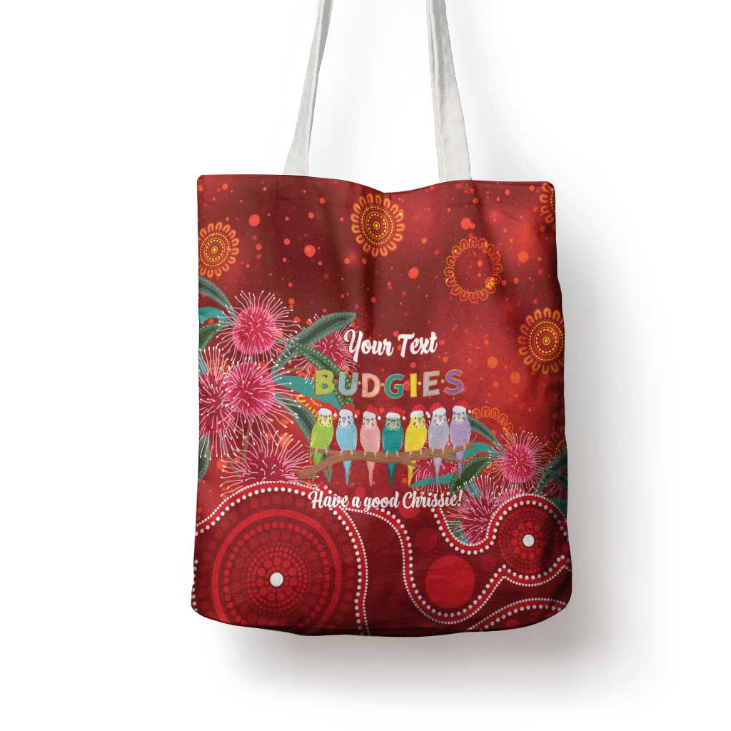 Australia Budgerigar Christmas Personalised Tote Bag Budgies Hakea Have A Good Chrissie - Aussie Hoodie