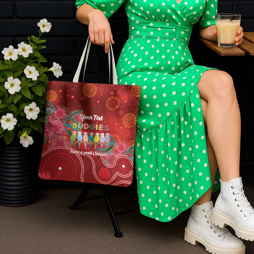 Australia Budgerigar Christmas Personalised Tote Bag Budgies Hakea Have A Good Chrissie - Aussie Hoodie