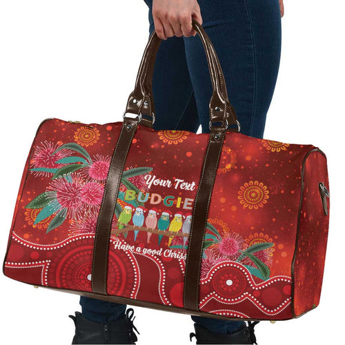 Australia Budgerigar Christmas Personalised Travel Bag Budgies Hakea Have A Good Chrissie - Aussie Hoodie
