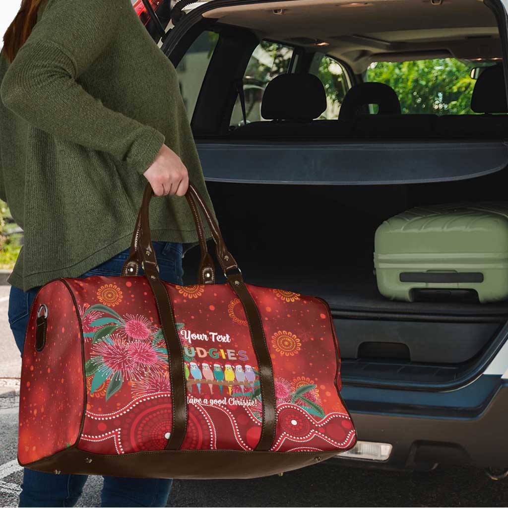 Australia Budgerigar Christmas Personalised Travel Bag Budgies Hakea Have A Good Chrissie - Aussie Hoodie