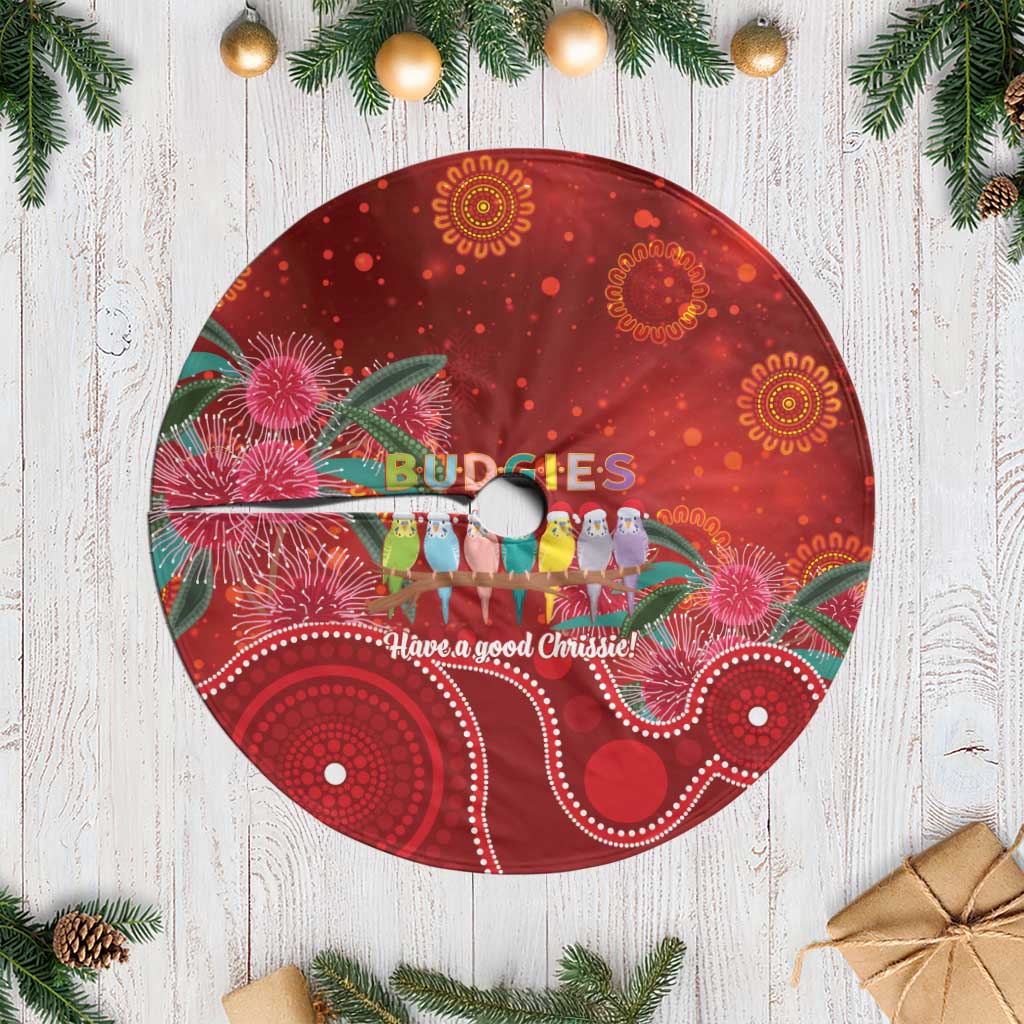 Australia Budgerigar Christmas Tree Skirt Budgies Hakea Have A Good Chrissie - Aussie Hoodie