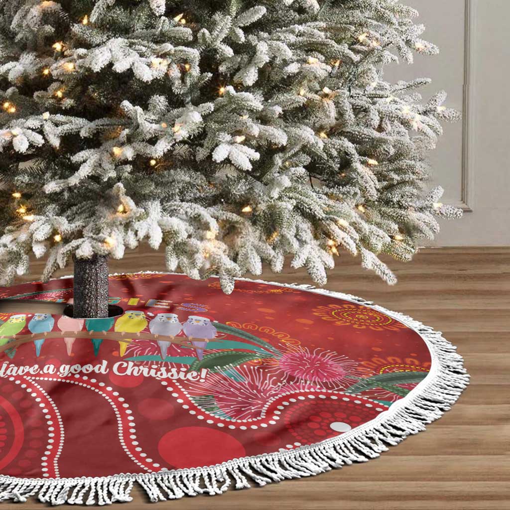 Australia Budgerigar Christmas Tree Skirt Budgies Hakea Have A Good Chrissie - Aussie Hoodie