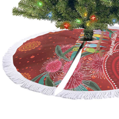 Australia Budgerigar Christmas Tree Skirt Budgies Hakea Have A Good Chrissie - Aussie Hoodie