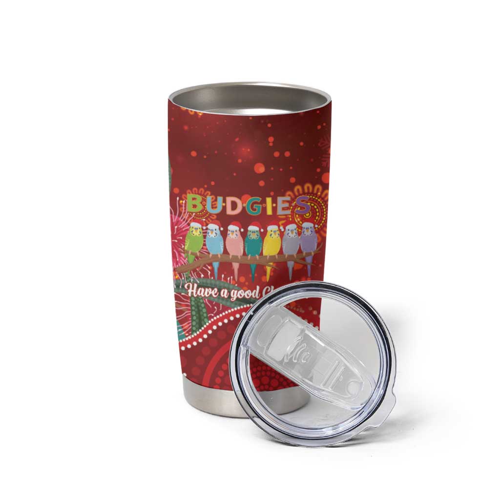 Australia Budgerigar Christmas Personalised Tumbler Cup Budgies Hakea Have A Good Chrissie - Aussie Hoodie