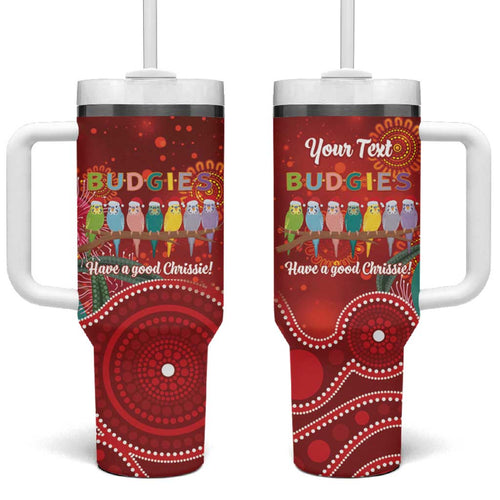 Australia Budgerigar Christmas Personalised Tumbler With Handle Budgies Hakea Have A Good Chrissie - Aussie Hoodie