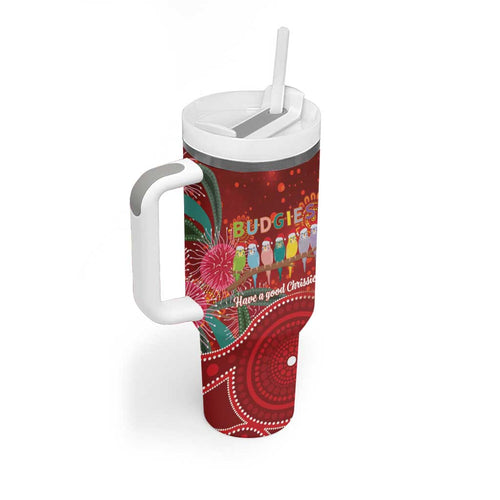Australia Budgerigar Christmas Personalised Tumbler With Handle Budgies Hakea Have A Good Chrissie - Aussie Hoodie