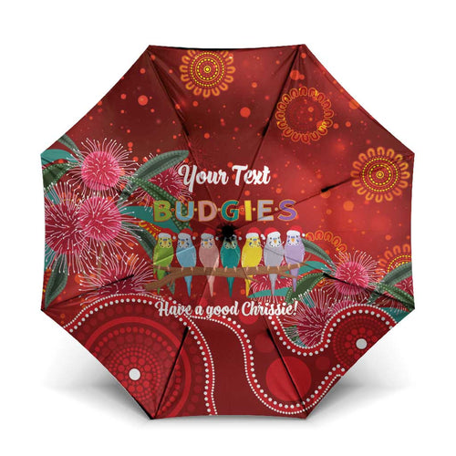 Australia Budgerigar Christmas Personalised Umbrella Budgies Hakea Have A Good Chrissie - Aussie Hoodie