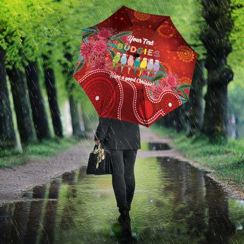 Australia Budgerigar Christmas Personalised Umbrella Budgies Hakea Have A Good Chrissie - Aussie Hoodie
