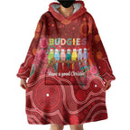 Australia Budgerigar Christmas Personalised Wearable Blanket Hoodie Budgies Hakea Have A Good Chrissie - Aussie Hoodie
