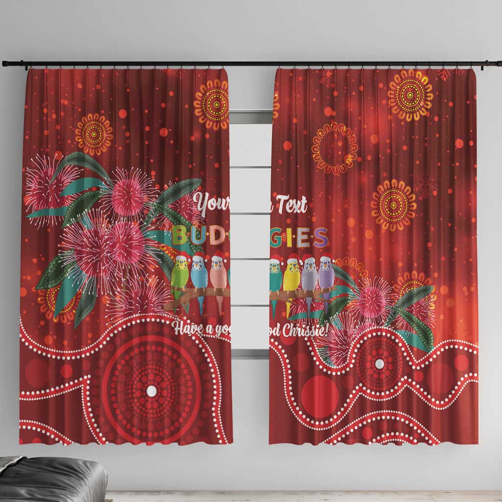 Australia Budgerigar Christmas Personalised Window Curtain Budgies Hakea Have A Good Chrissie - Aussie Hoodie