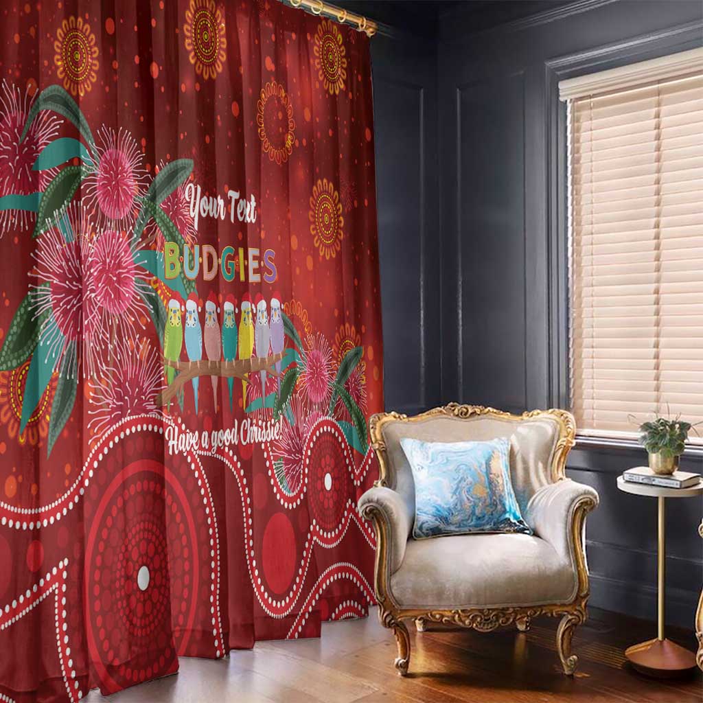 Australia Budgerigar Christmas Personalised Window Curtain Budgies Hakea Have A Good Chrissie - Aussie Hoodie