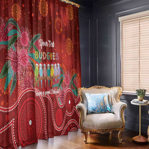 Australia Budgerigar Christmas Personalised Window Curtain Budgies Hakea Have A Good Chrissie - Aussie Hoodie