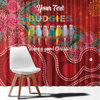Australia Budgerigar Christmas Personalised Window Curtain Budgies Hakea Have A Good Chrissie - Aussie Hoodie