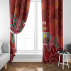 Australia Budgerigar Christmas Personalised Window Curtain Budgies Hakea Have A Good Chrissie - Aussie Hoodie
