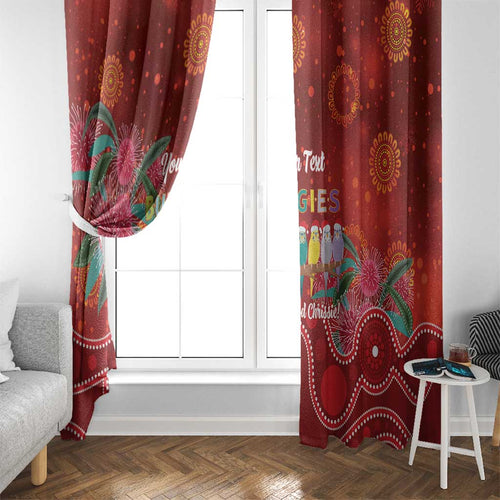 Australia Budgerigar Christmas Personalised Window Curtain Budgies Hakea Have A Good Chrissie - Aussie Hoodie