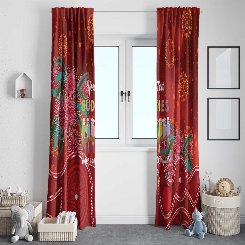 Australia Budgerigar Christmas Personalised Window Curtain Budgies Hakea Have A Good Chrissie - Aussie Hoodie