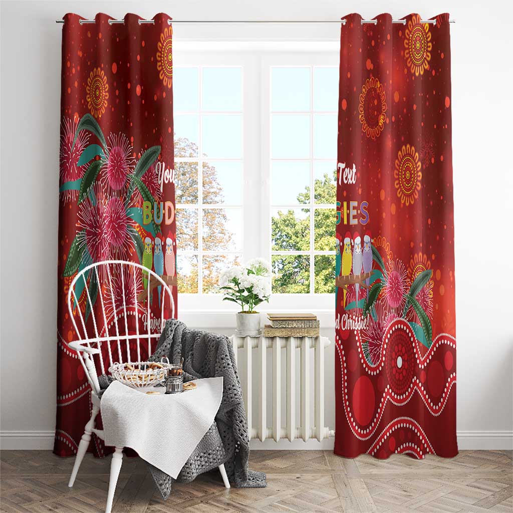 Australia Budgerigar Christmas Personalised Window Curtain Budgies Hakea Have A Good Chrissie - Aussie Hoodie