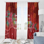Australia Budgerigar Christmas Personalised Window Curtain Budgies Hakea Have A Good Chrissie - Aussie Hoodie