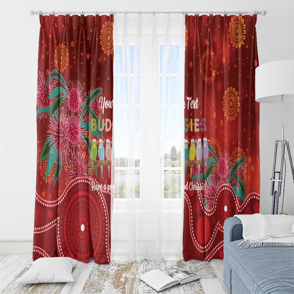 Australia Budgerigar Christmas Personalised Window Curtain Budgies Hakea Have A Good Chrissie - Aussie Hoodie