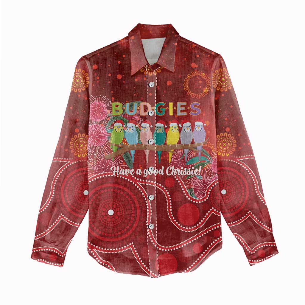 Australia Budgerigar Christmas Personalised Women Casual Shirt Budgies Hakea Have A Good Chrissie - Aussie Hoodie