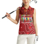 Australia Budgerigar Christmas Personalised Women Sleeveless Polo Shirt Budgies Hakea Have A Good Chrissie - Aussie Hoodie