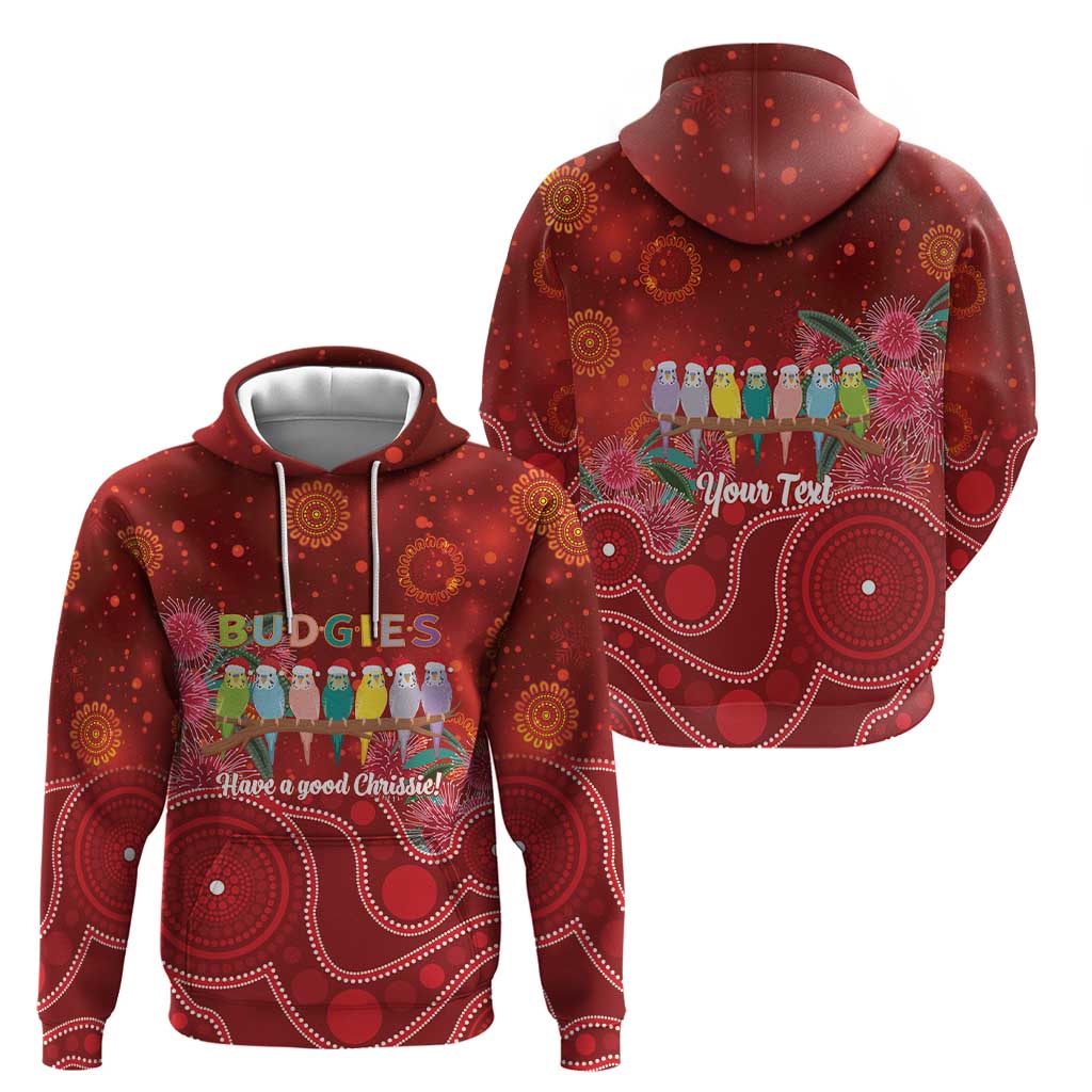 Australia Budgerigar Christmas Personalised Zip Hoodie Budgies Hakea Have A Good Chrissie - Aussie Hoodie