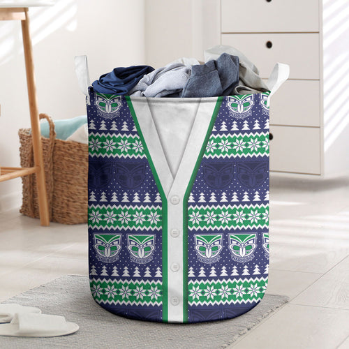 New Zealand Warriors Rugby Christmas Laundry Basket Seamless Cardigan Inspired