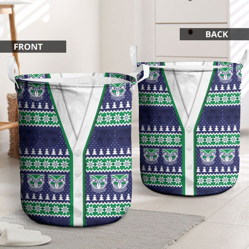 New Zealand Warriors Rugby Christmas Laundry Basket Seamless Cardigan Inspired
