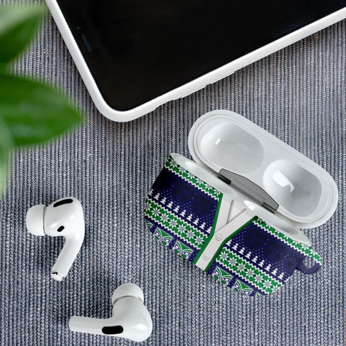 New Zealand Warriors Rugby Christmas AirPods Case Seamless Cardigan Inspired
