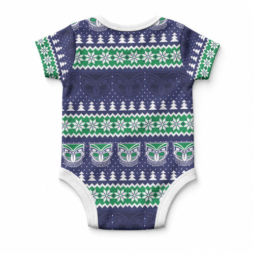 New Zealand Warriors Rugby Christmas Baby Onesie Seamless Cardigan Inspired