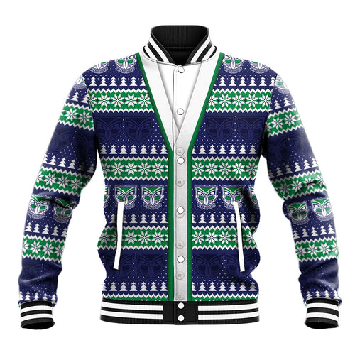 New Zealand Warriors Rugby Christmas Baseball Jacket Seamless Cardigan Inspired