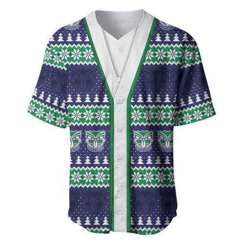 New Zealand Warriors Rugby Christmas Baseball Jersey Seamless Cardigan Inspired