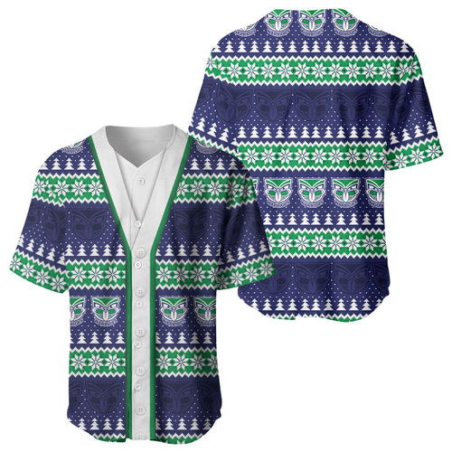 New Zealand Warriors Rugby Christmas Baseball Jersey Seamless Cardigan Inspired