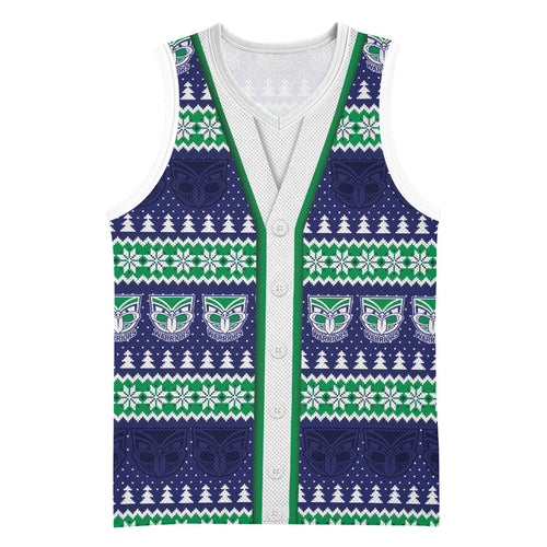 New Zealand Warriors Rugby Christmas Basketball Jersey Seamless Cardigan Inspired