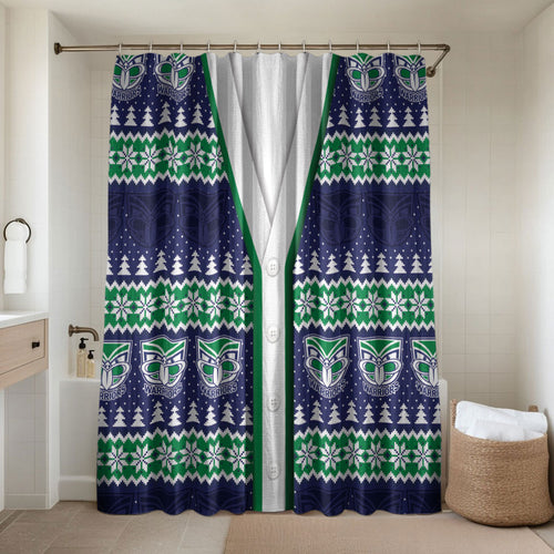 New Zealand Warriors Rugby Christmas Bathroom Set Seamless Cardigan Inspired