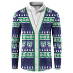 New Zealand Warriors Rugby Christmas Button Sweatshirt Seamless Cardigan Inspired