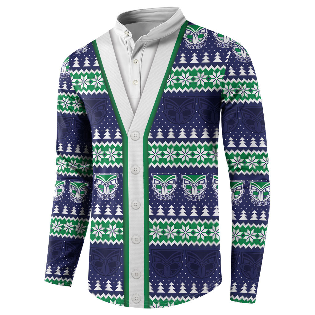 New Zealand Warriors Rugby Christmas Button Sweatshirt Seamless Cardigan Inspired