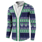 New Zealand Warriors Rugby Christmas Button Sweatshirt Seamless Cardigan Inspired