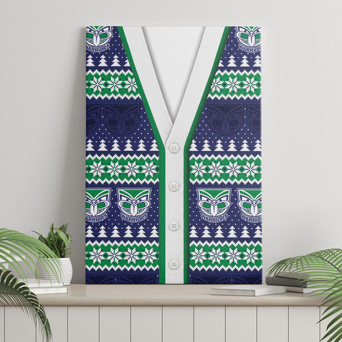 New Zealand Warriors Rugby Christmas Canvas Wall Art Seamless Cardigan Inspired