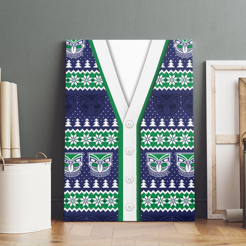 New Zealand Warriors Rugby Christmas Canvas Wall Art Seamless Cardigan Inspired