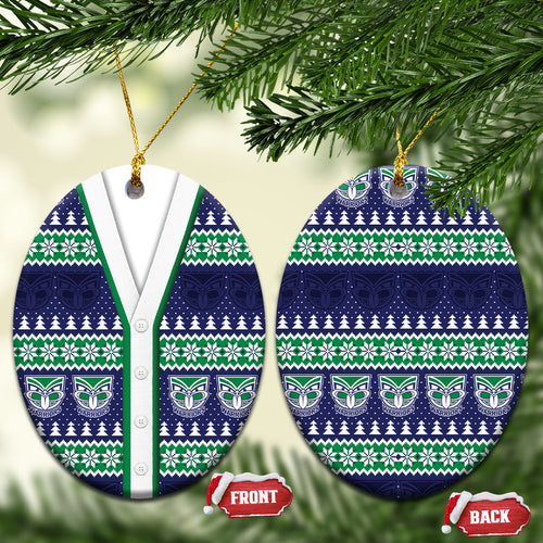 New Zealand Warriors Rugby Christmas Ceramic Ornament Seamless Cardigan Inspired