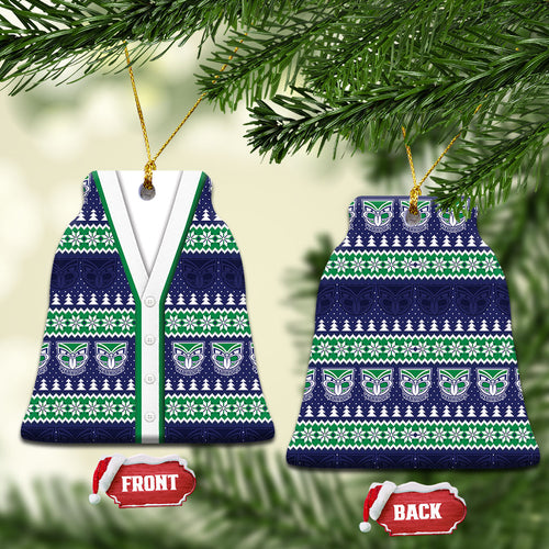 New Zealand Warriors Rugby Christmas Ceramic Ornament Seamless Cardigan Inspired